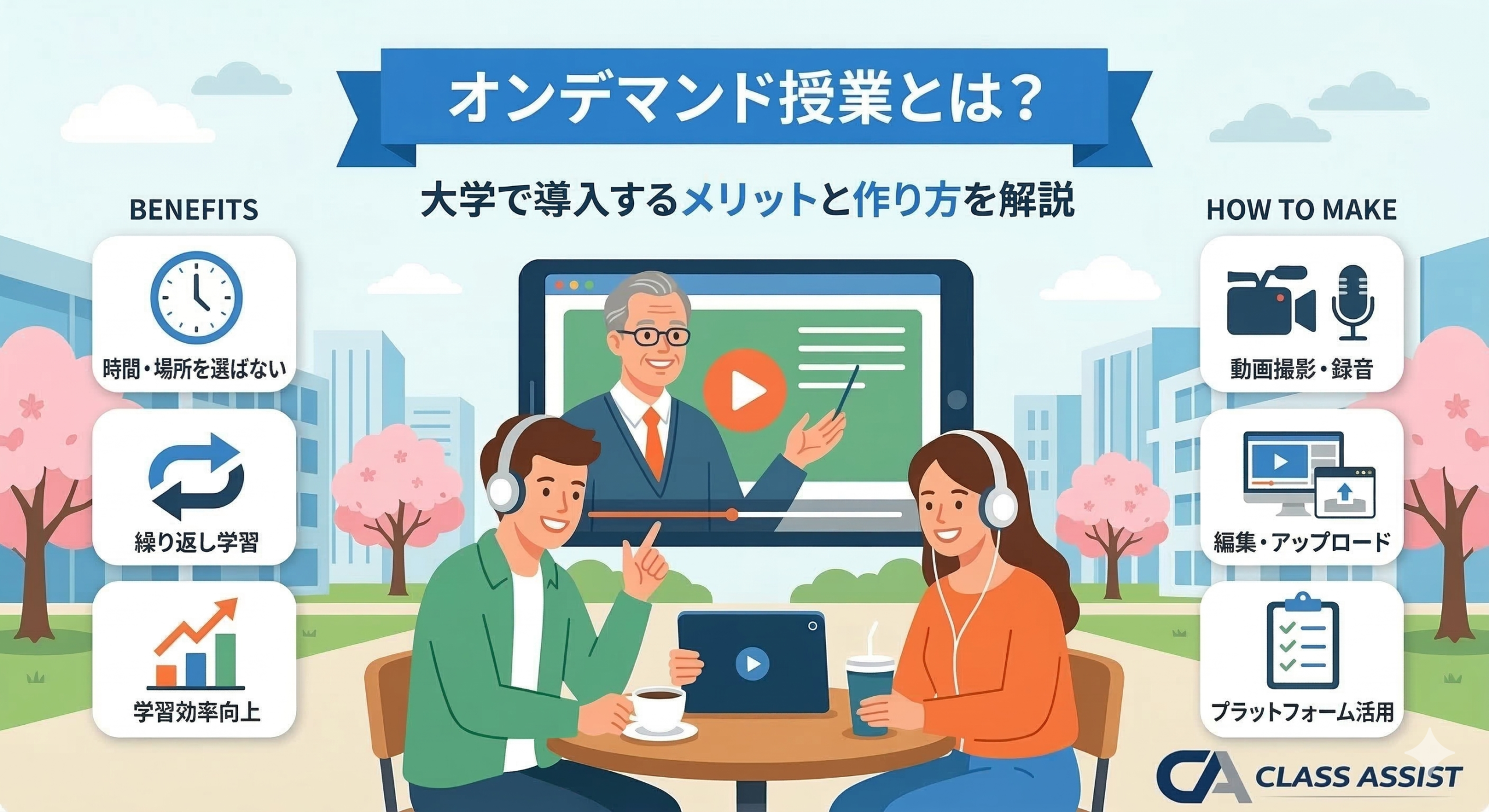 オンデマンド授業についてのアイキャッチ画像